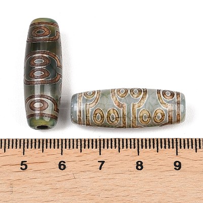 Tibetan Style dZi Beads TDZI-E004-46-1