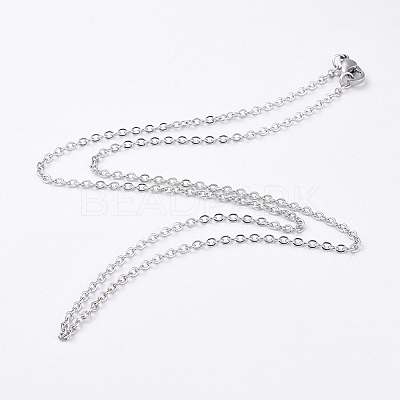 Tarnish Resistant 304 Stainless Steel Women Chain Necklaces LS-NJEW-C079-01-1