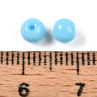 Opaque Solid Color Glass Beads GLAA-N007-4mm-A02-1