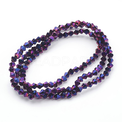 Transparent Electroplate Glass Beads Strands EGLA-A039-T3mm-UA04-1