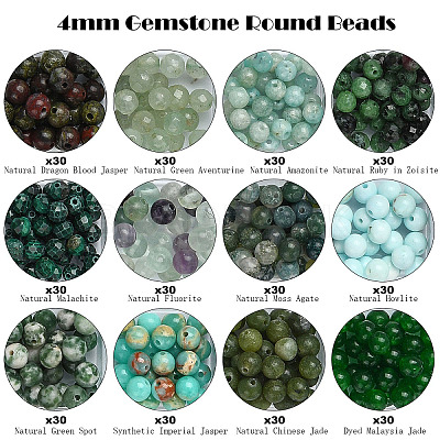 DIY Round Natural Gemstone Beads Bracelets Making Kits DIY-YW0011-84-1