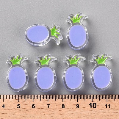 Transparent Enamel Acrylic Beads TACR-S155-002J-1