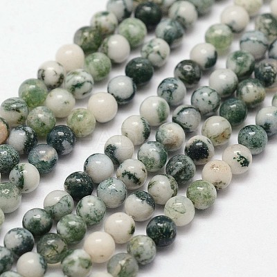 Natural Tree Agate Beads Strands X-G-N0192-01-3mm-1
