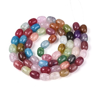 Baking Paint Crackle Glass Beads Strands DGLA-N019-01A-01-1