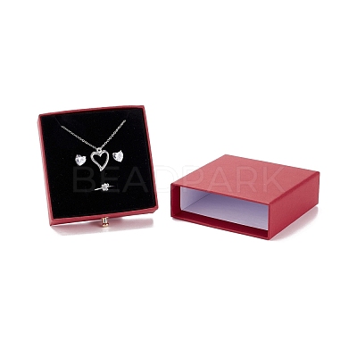 Square Paper Drawer Jewelry Set Box CON-C011-03A-02-1