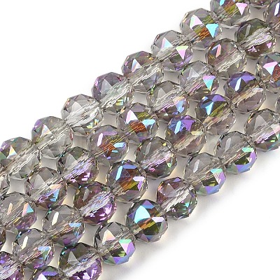 Transparent Electroplate Glass Beads Strands EGLA-N002-34C-C20-1