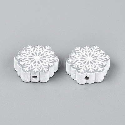 Spray Painted Schima Wood Beads WOOD-T032-40-1