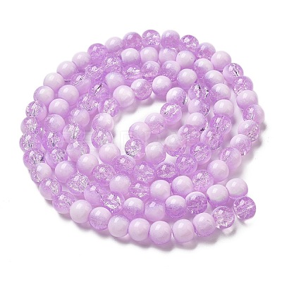 Crackle Glass Beads Strands GLAA-U001-8mm-04-1