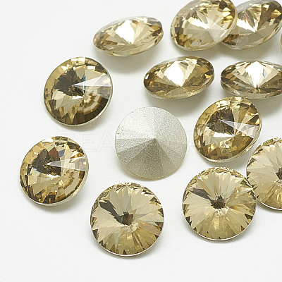 Pointed Back Glass Rhinestone Cabochons RGLA-T086-6mm-04-1