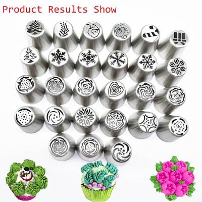 Non-Tarnish Vortex Stainless Steel Russian Piping Tips DIY-D036-17P-1