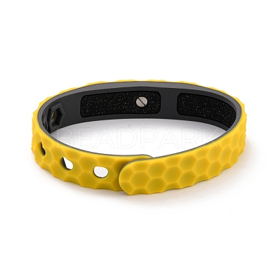 Flat Silicone Cord Bracelets BJEW-F421-01B-1