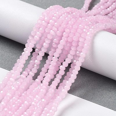 Baking Paint Imitation Jade Glass Bead Strands DGLA-A034-J2MM-A26-1