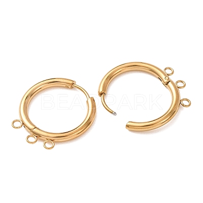 304 Stainless Steel Huggie Hoop Earring Findings STAS-D183-03C-G-1