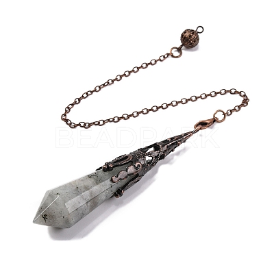 Natural & Synthetic Gemstone Pointed Dowsing Pendulum Big Pendants G-H285-06R-A-1