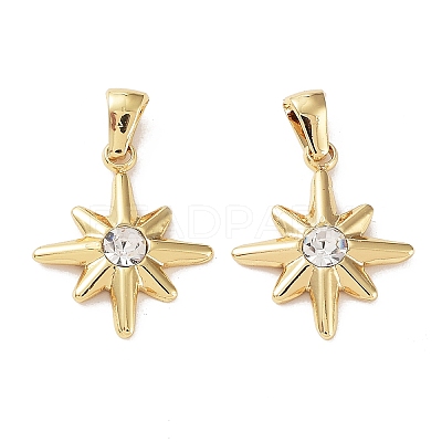 304 Stainless Steel Rinestone Pendants STAS-P329-15G-1