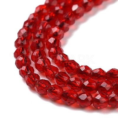 Transparent Glass Beads Strands GLAA-H021-04-24-1