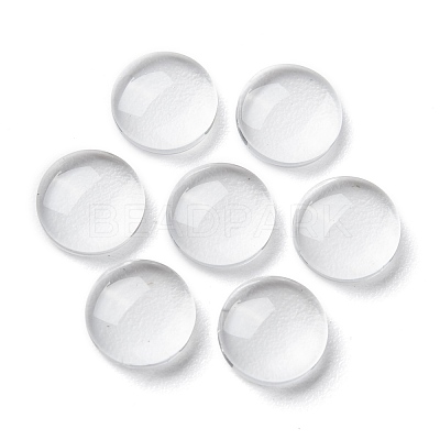 Transparent Glass Cabochons GGLA-R026-8mm-1