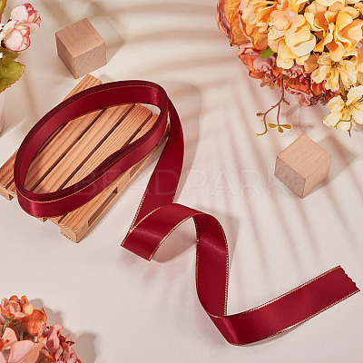5M Polyester Gold Edged Satin Ribbon OCOR-TADJ0001-05E-1