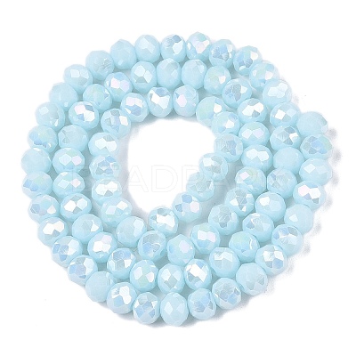 Electroplate Glass Beads Strands EGLA-A044-P6mm-B06-1