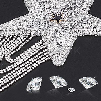 Sparkling Rhinestone Hotfix Rhinestone Iron on Patches DIY-FG0001-39-1