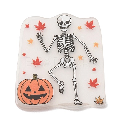 Halloween Luminous Printed Transparent Acrylic Pendants OACR-B055-01A-1