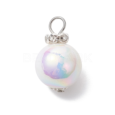 Imitation Pearl Acrylic Pendants PALLOY-JF04349-02-1