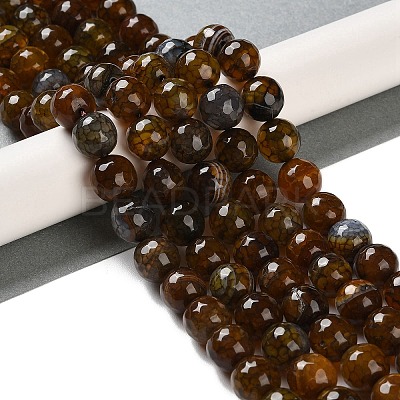 Natural Agate Beads Strands G-M437-C01-01Q-1