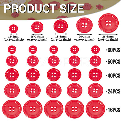 4-Hole Resin Buttons RESI-TA0004-11A-04-1