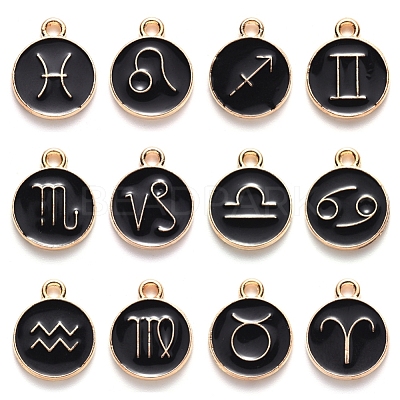 Alloy Enamel Pendants ENAM-S124-01B-08-1