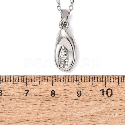 304 Stainless Steel Pendant Cable Chain Necklaces for Men Women NJEW-K308-03A-P-1