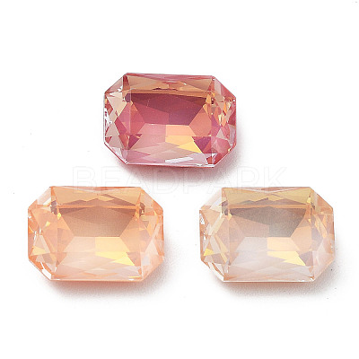 Electroplate K9 Glass Rhinestone Cabochons RGLA-M016-A03-AM-1