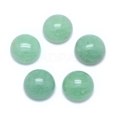 Natural Green Aventurine Cabochons G-E492-H-28-1