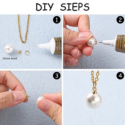 PVD Vacuum Plating 304 Stainless Steel Cup Pearl Peg Bails Pin Pendants STAS-I120-56-G-1