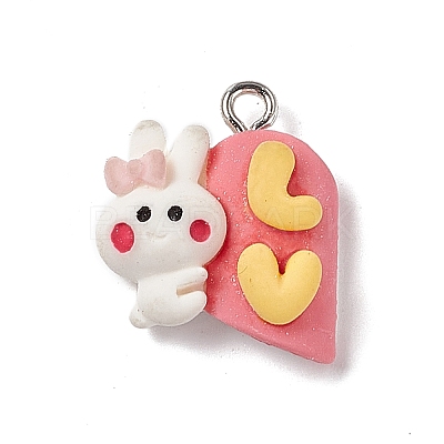 Opaque Resin Pendants RESI-M028-02C-1