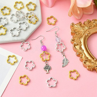 20Pcs 2 Colors Tibetan Style Alloy Bead Frames TIBEB-YW0001-18-1