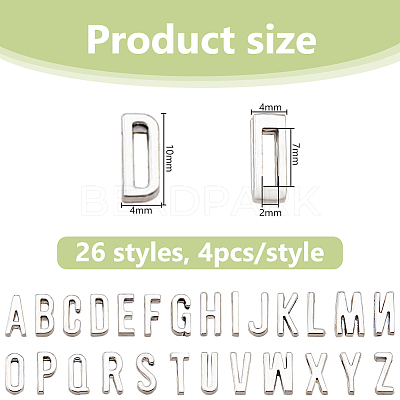4 Sets Zinc Alloy Slide Charms FIND-DC0007-39-1