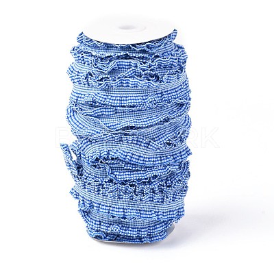 Lattice Double Ruffle Elastic Nylon Ribbon NWIR-O010-03A-1