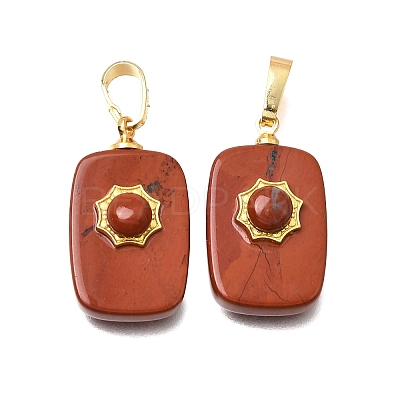 Natural Red Jasper Pendants G-T151-02I-1