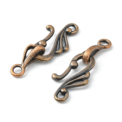 Tibetan Style Hook and Eye Clasps LS-RLF1157Y-1