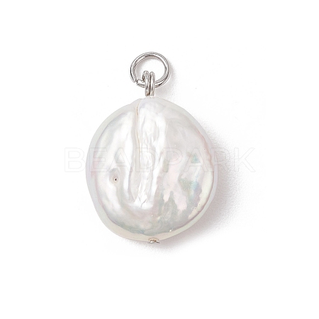 Natural Keshi Pearl Pendants PALLOY-JF04189-01-1