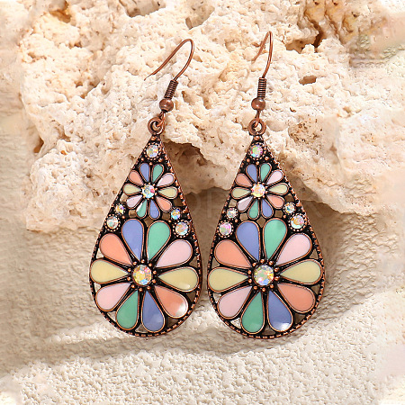 Bohemian Alloy Enamel Dangle Earrings FS-WG2DAA9-17-1
