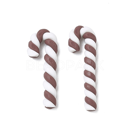 Christmas Candy Cane Handmade Polymer Clay Beads CLAY-P005-03A-04-1