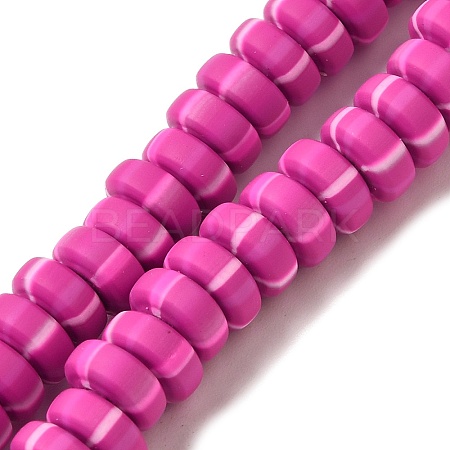 Polymer Clay Beads Strands CLAY-H006-02E-1