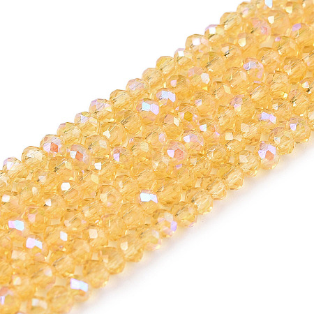 Electroplate Glass Beads Strands EGLA-A044-T1mm-L03-1