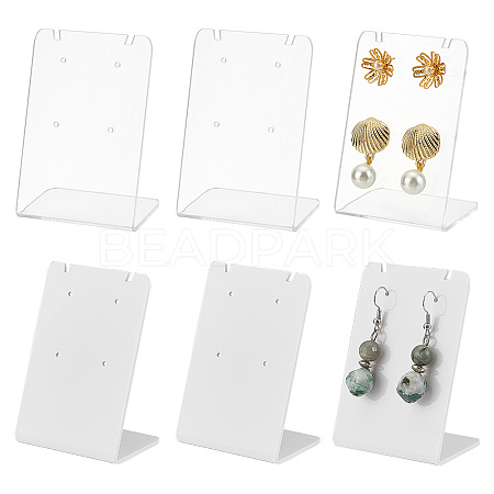   10Pcs 2 Colors Acrylic Earring Display Stands EDIS-PH0001-89-1