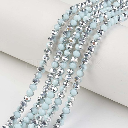 Electroplate Opaque Glass Beads Strands X-EGLA-A034-P4mm-M03-1