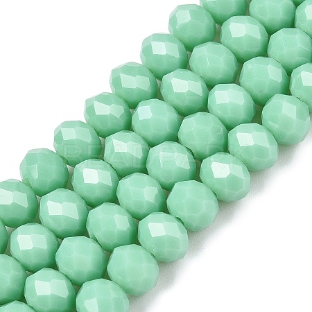 Opaque Solid Color Imitation Jade Glass Beads Strands EGLA-A044-P6mm-D14-1
