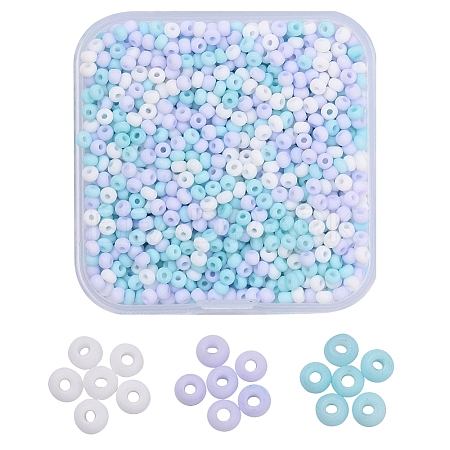 3 Colors 8/0 Opaque Glass Seed Beads SEED-YW0001-42B-1