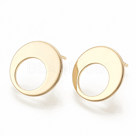 Brass Stud Earring Findings KK-N186-54G-1