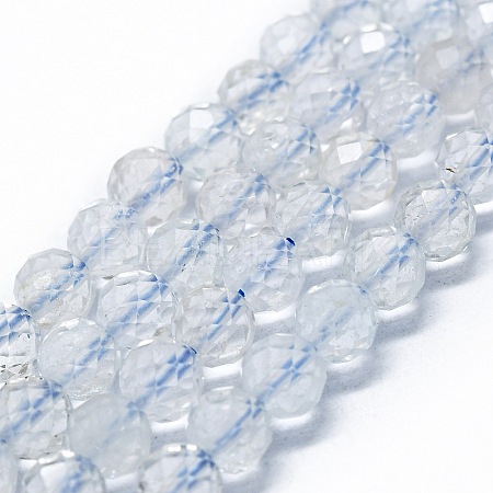 Natural White Topaz Beads Strands G-G927-43-1